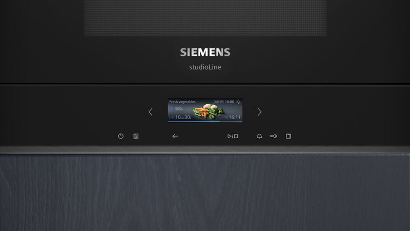 Siemens - iQ700 Built-in microwave oven Black - BF922R1B1B