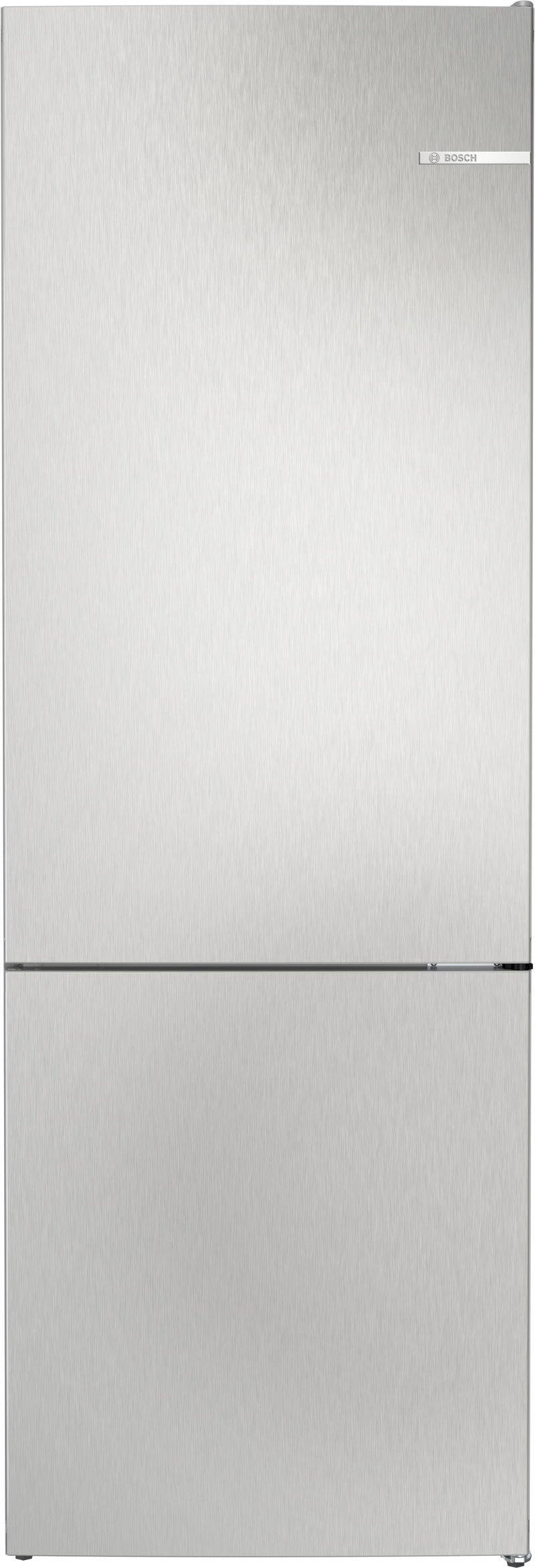 Bosch - Series 4 Free-standing fridge-freezer with freezer at bottom 203 x 70 cm Stainless steel look KGN492LDFG