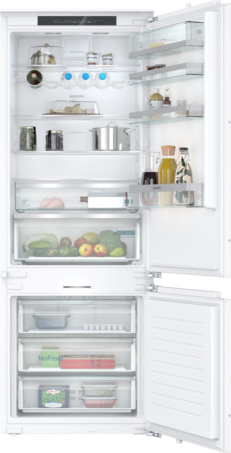 Siemens - iQ500 Built-in fridge-freezer with freezer at bottom 193.5 x 70.8 cm soft close flat hinge KB96NADD0G