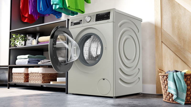 Bosch - Series 6 Washing machine, front loader 10 kg 1400 rpm, Silver inox WGG245S2GB