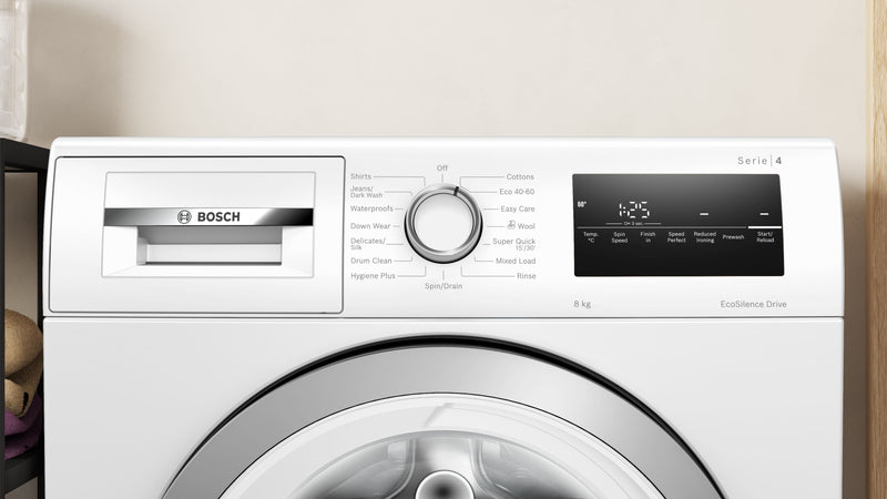 Bosch - Series 4 Washing machine, front loader 8 kg 1400 rpm WAN28250GB