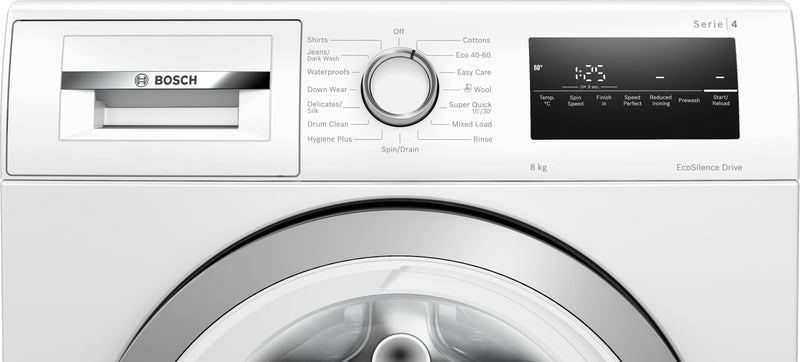 Bosch - Series 4 Washing machine, front loader 8 kg 1400 rpm WAN28250GB