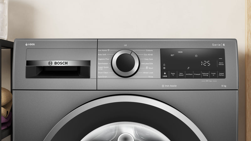 Bosch - Series 6 Washing machine, front loader 9 kg 1400 rpm WGG244FRGB