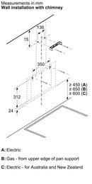 Bosch - Series 2 Wall-mounted cooker hood 60 cm clear glass black printed DWK65DK60B