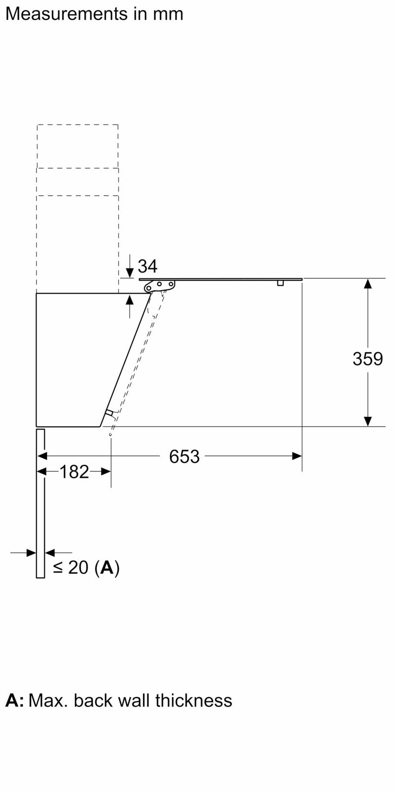 Bosch - Series 2 Wall-mounted cooker hood 80 cm clear glass black printed DWK85DK60B