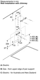 Bosch - Series 4 Wall-mounted cooker hood 60 cm clear glass black printed DWK67FN60B