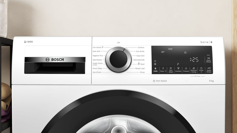 Bosch - Series 6 Washing machine, front loader 9 kg 1400 rpm WGG244F9GB