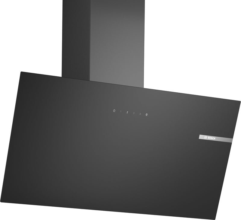 Bosch - Series 2 Wall-mounted cooker hood 80 cm clear glass black printed DWK85DK60B