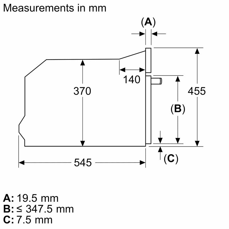 Bosch - 系列 8 內建微波爐 60 x 45 公分 黑色 CEG732XB1B