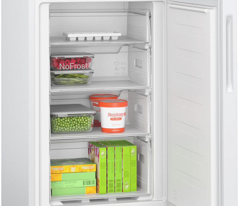 Bosch - Series 2 Free-standing fridge-freezer with freezer at bottom 182.4 x 55 cm White KGN27NWEAG