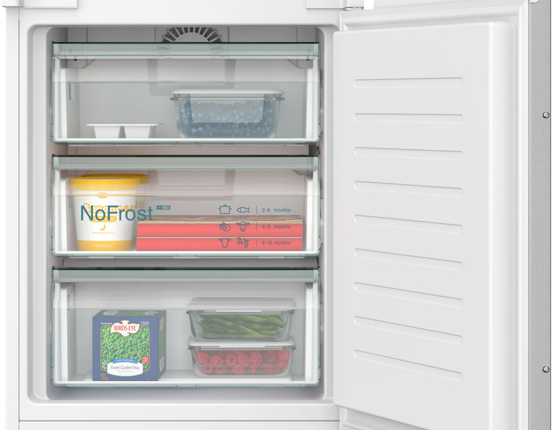 Siemens - iQ100 Built-in fridge-freezer with freezer at bottom 193.5 x 54.1 cm sliding hinge KI96NNSE0