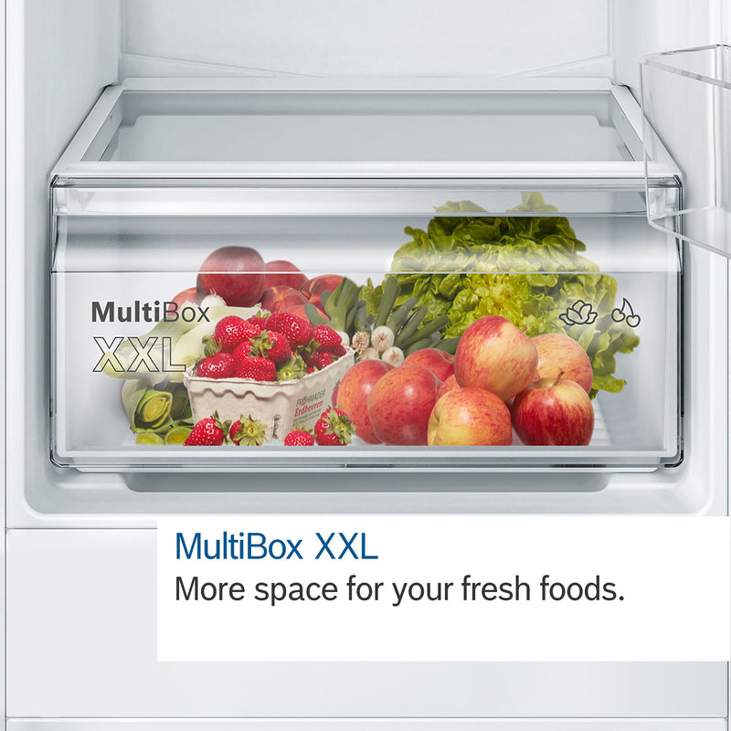Bosch - Series 2 Built-in fridge-freezer with freezer at bottom 177.2 x 54.1 cm sliding hinge KIN85NSE0G
