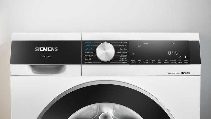 Siemens - iQ500 Washer dryer 9/6 kg 1400 rpm WN44G290GB