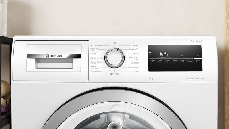 Bosch - Series 4 Washing machine, front loader 8 kg 1400 rpm WAN28258GB