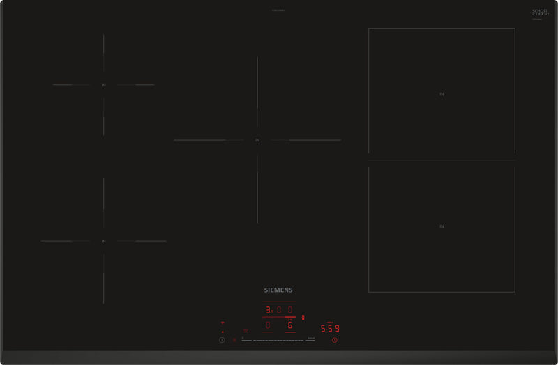 西門子 - iQ500 電磁爐 80 公分黑色，ED851HWB1E