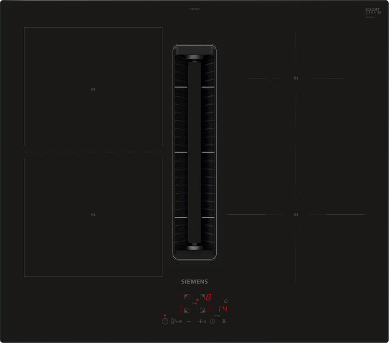 西門子 - iQ300 電磁爐，帶整合式通風系統 60 公分錶面安裝，無框架 ED611BS16E