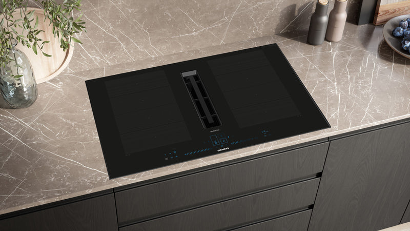 Siemens - iQ700 Induction hob with integrated ventilation system 80 cm surface mount with frame EX877NX68E