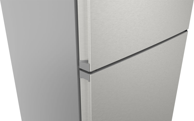 Siemens - iQ300 Free-standing fridge-freezer with freezer at bottom 203 x 70 cm Brushed steel anti-fingerprint KG49NXIDF