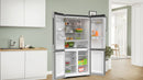 Bosch - Series 4 French door bottom freezer, multi door 183 x 90.5 cm Brushed steel anti-fingerprint KFN96APEAG