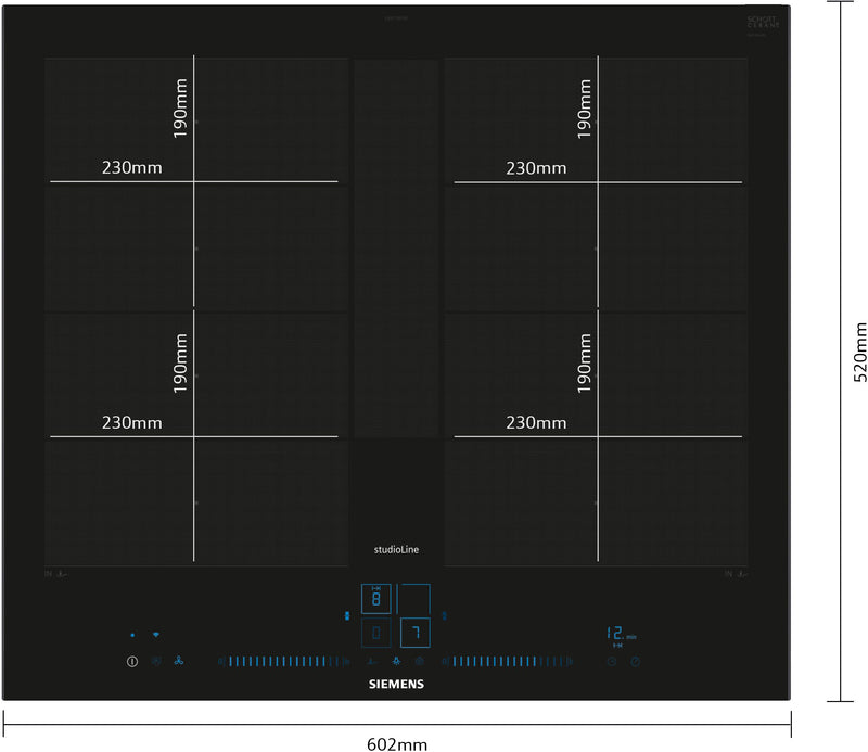 Siemens - iQ700 Induction hob 60 cm Black, EX677NYV6E