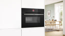 Bosch - Series 8 Built-in compact oven with microwave function 60 x 45 cm Black - CMG7241B1B
