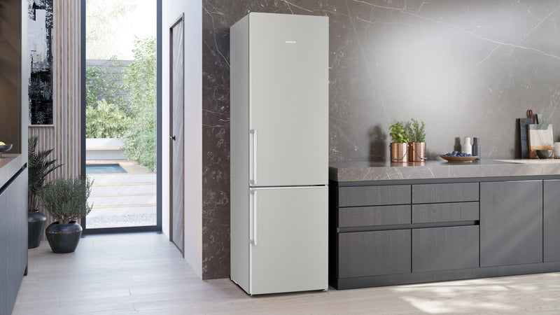 Siemens - iQ500 Free-standing fridge-freezer with freezer at bottom 203 x 60 cm Brushed steel anti-fingerprint KG39NAIAT