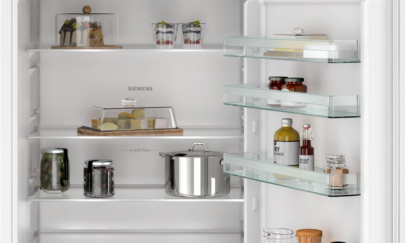 Siemens - iQ100 Built-in fridge-freezer with freezer at bottom 193.5 x 69.1 cm sliding hinge KB96NNSE0