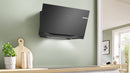 Bosch - Series 8 Wall-mounted cooker hood 90 cm clear glass black printed DWK91LT60B