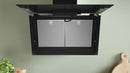 Bosch - Series 6 Wall-mounted cooker hood 80 cm clear glass black printed DWK81AN60B