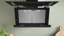 Bosch - Series 8 Wall-mounted cooker hood 90 cm clear glass black printed DWK91LT60B
