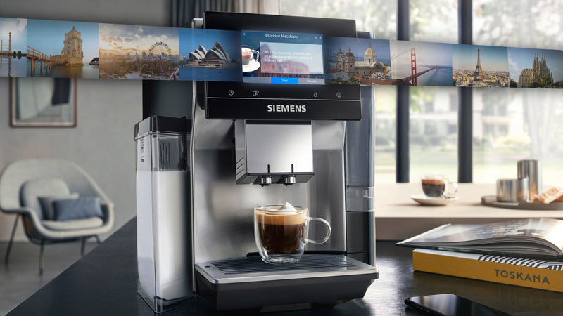 Siemens - Fully automatic coffee machine EQ700 integral Stainless steel, Removable water tank TQ707GB3