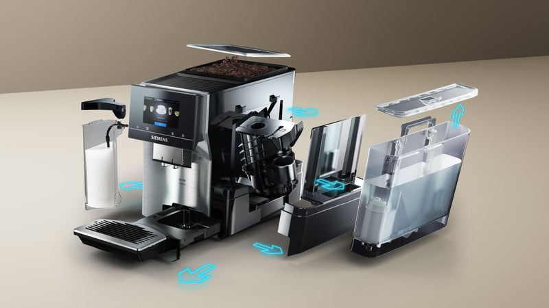 Siemens - Fully automatic coffee machine EQ700 integral Stainless steel, Removable water tank TQ707GB3
