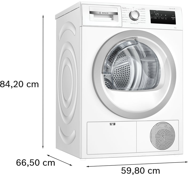 Bosch - Series 4 Condenser tumble dryer 8 kg WTN83203GB