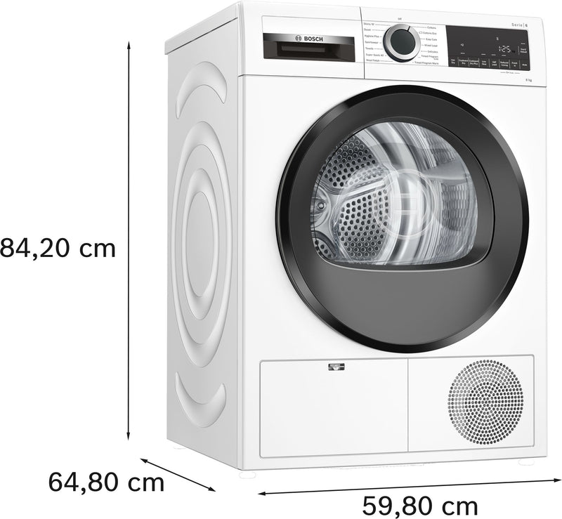 Bosch - 系列 6 冷凝式滾筒烘乾機 8 公斤 WPG23108GB