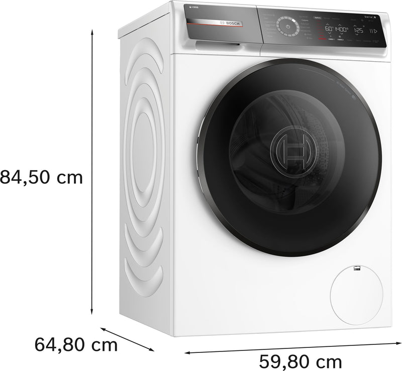 Bosch - Series 8 Washing machine, front loader 10 kg 1400 rpm WGB256A1GB