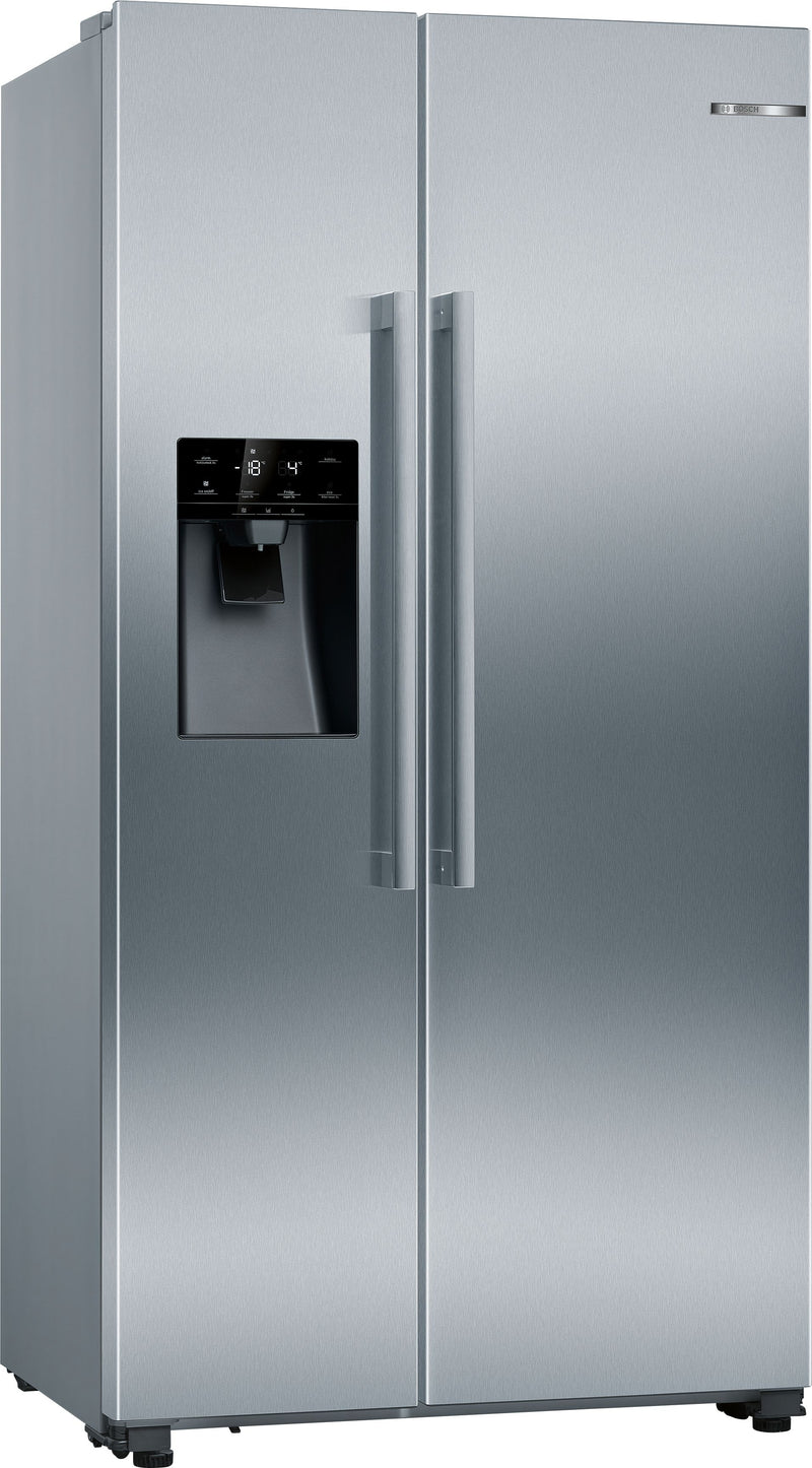 Bosch - Series 6 American side by side 178.7 x 90.8 cm Brushed steel anti-fingerprint KAD93AIERG