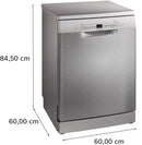 Bosch - Series 2 Free-standing dishwasher 60 cm Brushed steel anti-fingerprint SMS2HVI67G