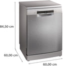 Bosch - Series 4 Free-standing dishwasher 60 cm Brushed steel anti-fingerprint SMS4EMI06G