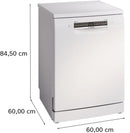 Bosch - Series 6 Free-standing dishwasher 60 cm White SMS6ZCW10G