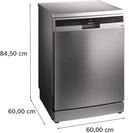 Siemens - iQ300 Free-standing dishwasher 60 cm Brushed steel anti-fingerprint SN23EI03ME