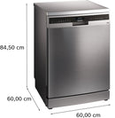 Siemens - iQ500 Free-standing dishwasher 60 cm Brushed steel anti-fingerprint SN25ZI07CE