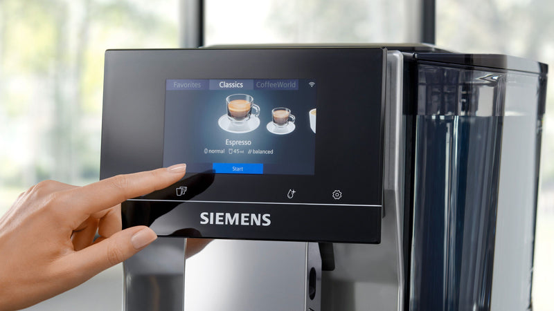 Siemens - Fully automatic coffee machine EQ700 classic Morning haze, Removable water tank TP715GB1