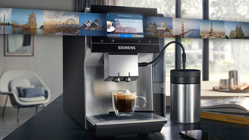 Siemens - Fully automatic coffee machine EQ700 classic Morning haze, Removable water tank TP715GB1