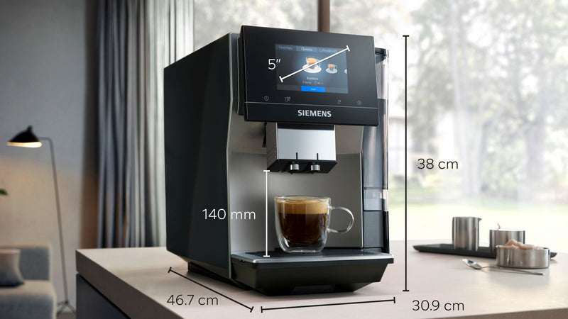 Siemens - Fully automatic coffee machine EQ700 classic Morning haze, Removable water tank TP715GB1