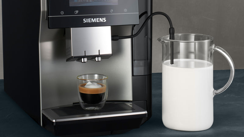 Siemens - Fully automatic coffee machine EQ700 classic Morning haze, Removable water tank TP715GB1