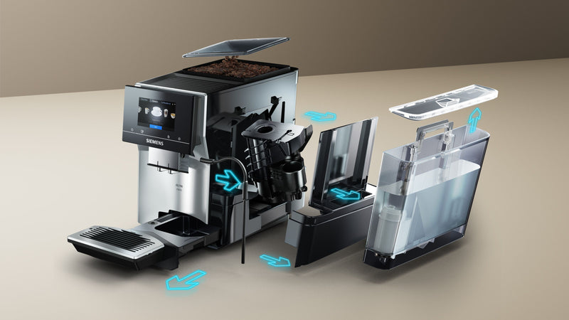 Siemens - Fully automatic coffee machine EQ700 classic Morning haze, Removable water tank TP715GB1