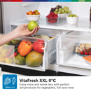 Bosch - Series 4 French door bottom freezer, multi door 183 x 90.5 cm Brushed steel anti-fingerprint KFN96VPEAG