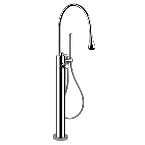 Gessi Goccia 24978+24997 Freestanding Thermostatic Mixer for Bath + Recessed Part