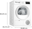 Bosch - Series 4 Heat pump tumble dryer 8kg WTH85225GB