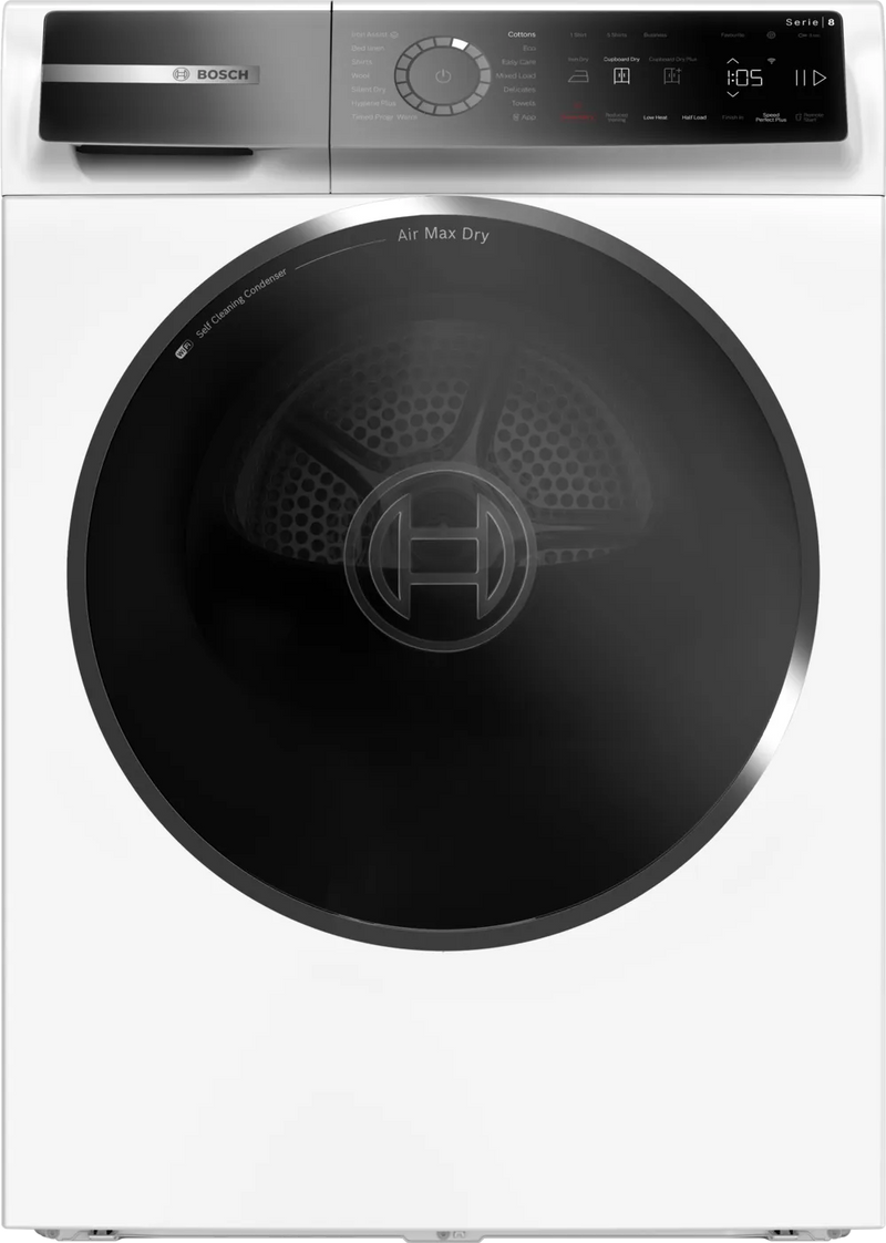 Bosch - Series 8 Heat pump tumble dryer 9 kg WRB247C9GB